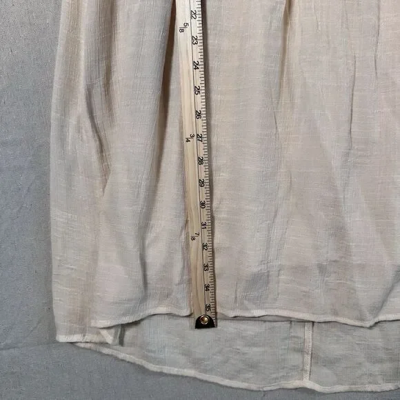 Umgee Ivory Embroidered Lace Swingy Mini Boho Babydoll Dress sz Large - Picture 8 of 8